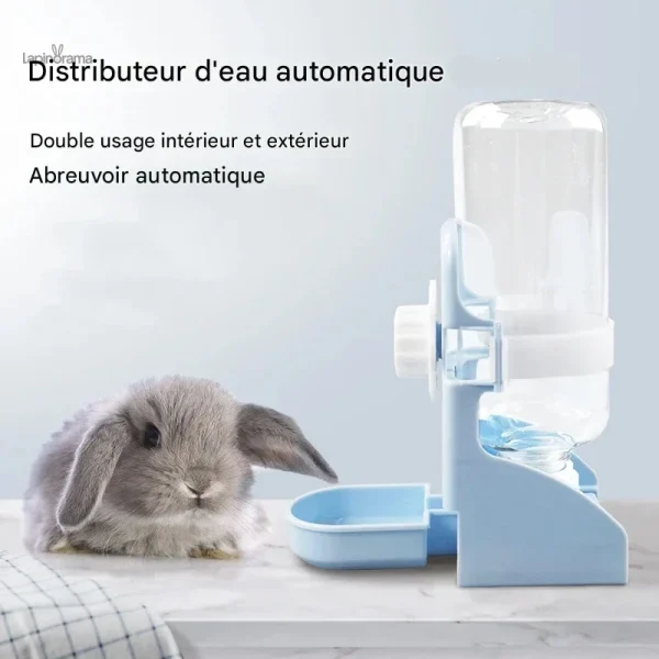 Abreuvoir lapin en métal robuste et pratique