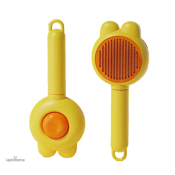 Brosse pour l'entretien du pelage des lapins