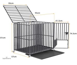 Cage pour lapin, espace de vie de 1 mètre