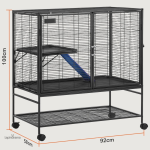 Cage à lapin avec deux niveaux pour un jeu optimal