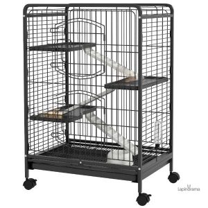 Cage pour lapin 3 niveaux moderne et spacieuse