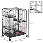 Habitat confortable pour lapin en trois niveaux