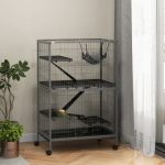 Cage lapin à plusieurs niveaux, idéale pour le confort