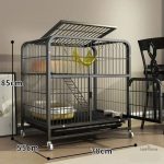Cage à lapin Duplex, design à deux niveaux pour le bien-être