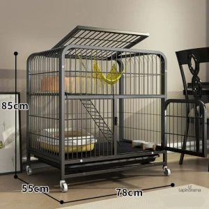 Cage à lapin Duplex, design à deux niveaux pour le bien-être