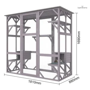 Habitat sécurisé pour lapin, finition béton