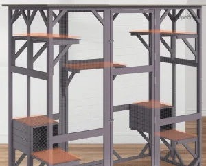 Cage spacieuse pour lapin, style contemporain