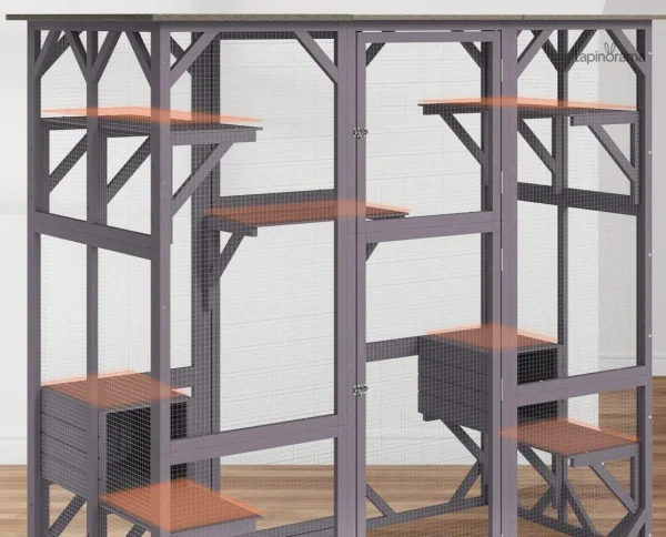 Cage spacieuse pour lapin, style contemporain