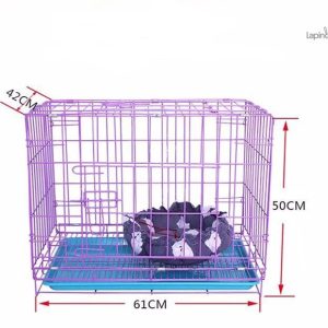 Cage lapin bleu, design pratique et accueillant pour rongeurs