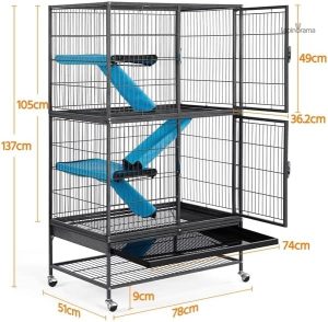 Cage spacieuse pour lapins, modèle Caesar 3