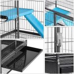Cage lapin double niveau, design fonctionnel et esthétique