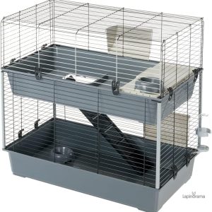 Cage lapin 2 niveaux conçue pour le confort des rongeurs