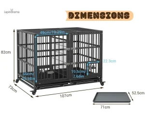 Cage lapin spacieuse avec zone de séparation