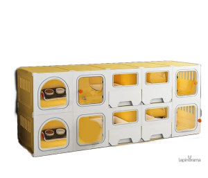 Cage pour lapins adaptée à l'élevage en intérieur ou extérieur