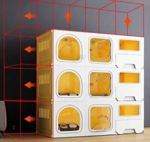 Cage spacieuse pour lapins, parfaite pour un élevage sain