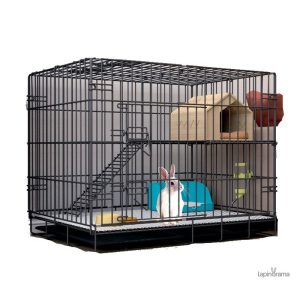 Cage Lapin Double Étage, espace de vie confortable