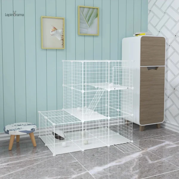 Cage spacieuse pour lapins, idéale pour le confort
