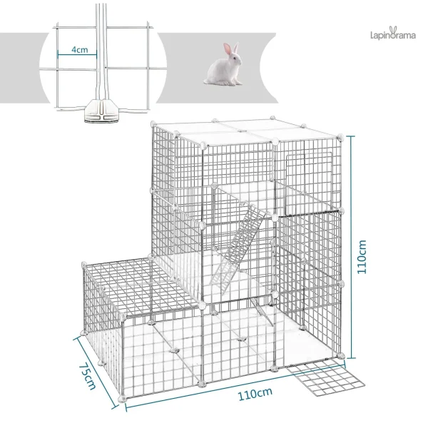 Habitat sécurisé pour lapins, fait maison et durable