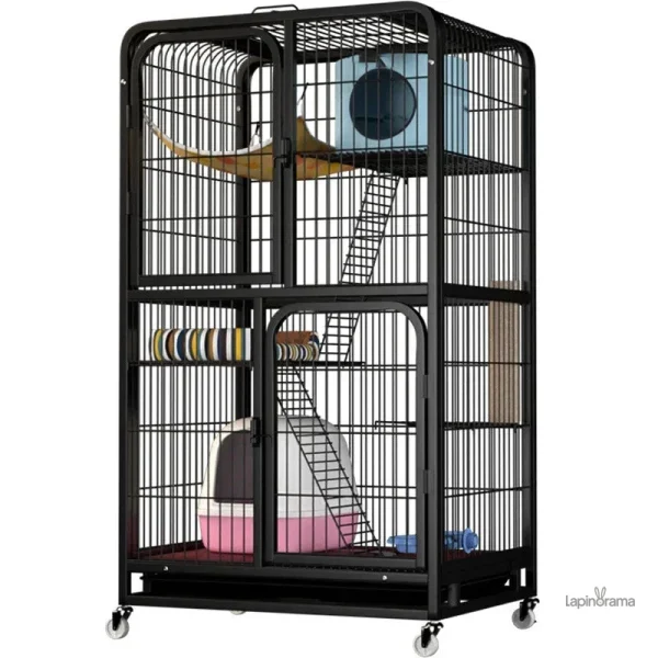 Cage pour lapin Nero 3, espace confortable et sécurisé