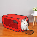 Design pratique et pliable pour lapins en intérieur ou extérieur