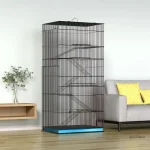 Cage à étages pour lapins, design fonctionnel