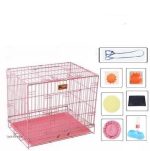 Cage pour lapin rose LBDL, design accueillant et confortable
