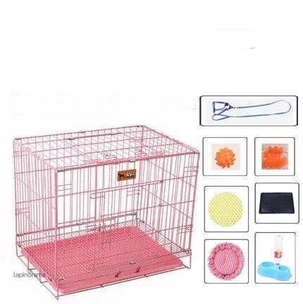 cage-lapin-rose-1 Cage pour lapin rose LBDL, design accueillant et confortable