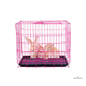 Cage lapin rose, idéale pour l'habitat de votre animal de compagnie