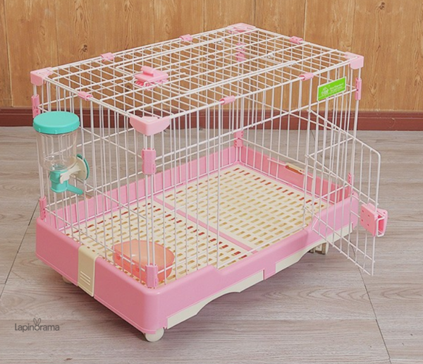 Solution pratique pour lapins, cage spacieuse et agréable à vivre