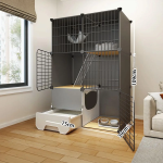Cage pour lapin, design superposable et pratique