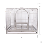 Cage pour lapin, design pratique avec roulettes intégrées