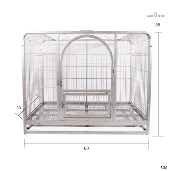 Cage pour lapin, design pratique avec roulettes intégrées