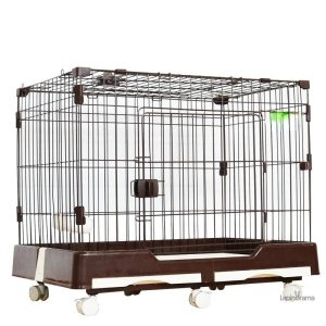 Cage pour lapin avec tiroir intégré