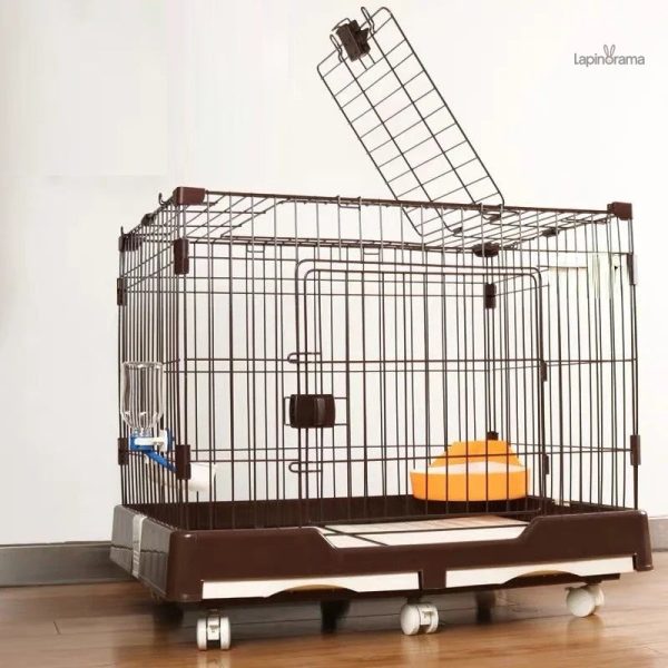 Cage confortable pour lapin avec espace de vie