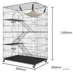 Cage à lapins avec plusieurs niveaux pour le confort
