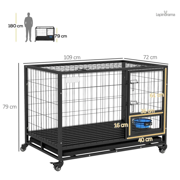 Cage adaptée pour lapins nains, idéale pour leur bien-être