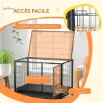 Cage sécurisée pour lapins nains, facile d'accès et d'entretien