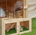 Clapier double pour lapins, idéal pour le jardin