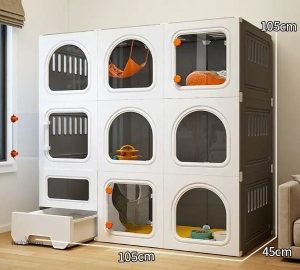Clapier lapin à plusieurs niveaux pour un confort optimal