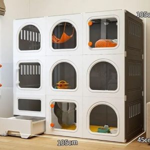 Clapier lapin à plusieurs niveaux pour un confort optimal