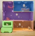 Espace extérieur pour lapins, design fonctionnel et pratique