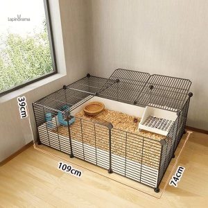 Clapier pour lapin avec enclos intégré