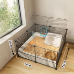 Enclos spacieux pour lapins, protection extérieure