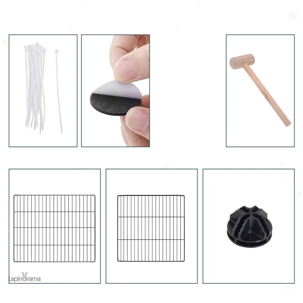 Clapier robuste en béton pour élevage de lapins