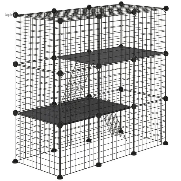 Clapier Lapin modulable avec 9 cases pour petits animaux