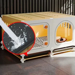 Habitat surélevé pour lapins, design pratique et fonctionnel
