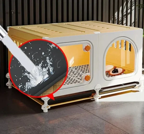 Habitat surélevé pour lapins, design pratique et fonctionnel