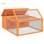 Clapier en bois pour lapins, espace de vie confortable