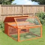 Habitat sécurisé en bois pour vos petits lapins
