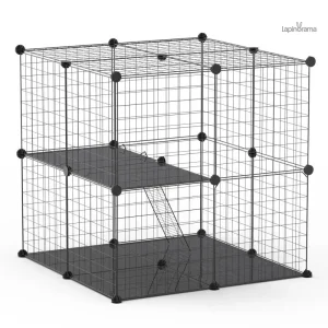 Clapier Lapin 2 étages pour un habitat confortable